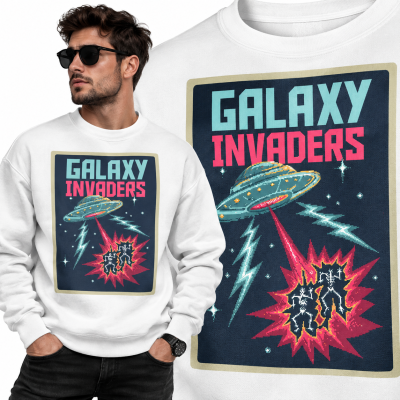 BLUZA RETRO GALAXY INWADERS